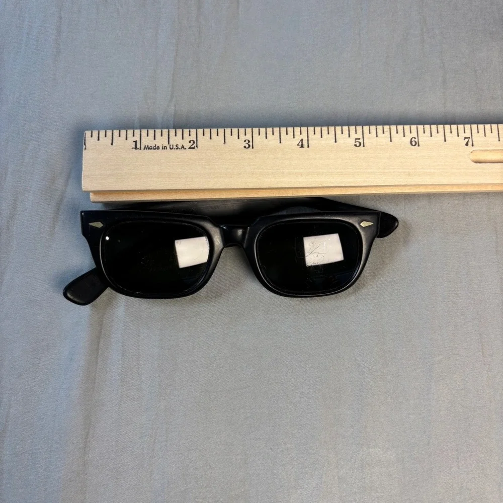 Vintage 60s American Optical  Black Wayfarer Sunglasses 5 3/4   * read desc